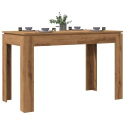 Table à manger chêne artisanal 120x60x76 cm bois d'ingénierie 