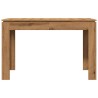 Table à manger chêne artisanal 120x60x76 cm bois d'ingénierie 