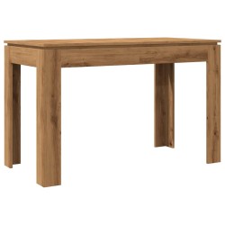 Table à manger chêne artisanal 120x60x76 cm bois d'ingénierie 