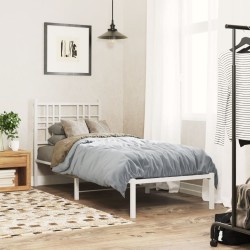 Tête de lit métal blanc 75 cm 