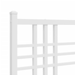 Tête de lit métal blanc 75 cm 