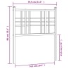 Tête de lit métal blanc 75 cm 