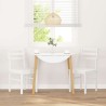 Chaises à manger 2 pcs blanc bois massif caoutchouc 