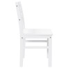 Chaises à manger 2 pcs blanc bois massif caoutchouc 