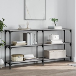 Table console sonoma gris 150x29x75 cm bois d'ingénierie 