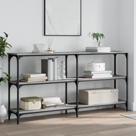 Table console sonoma gris 150x29x75 cm bois d'ingénierie 
