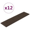 Panneaux muraux 12 pcs Marron 60x15 cm Similicuir 1,08 m² 