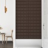 Panneaux muraux 12 pcs Marron 60x15 cm Similicuir 1,08 m² 