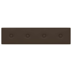 Panneaux muraux 12 pcs Marron 60x15 cm Similicuir 1,08 m² 