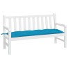 Coussin de banc de jardin bleu clair 150x50x7 cm tissu oxford 