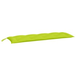 Coussin de banc de jardin vert brillant 150x50x7cm tissu oxford 