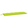 Coussin de banc de jardin vert brillant 150x50x7cm tissu oxford 