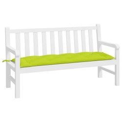 Coussin de banc de jardin vert brillant 150x50x7cm tissu oxford 