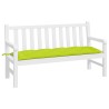 Coussin de banc de jardin vert brillant 150x50x7cm tissu oxford 