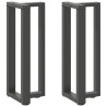 Pieds de table console en T, 2 pièces, anthracite, 38 x 25 x (72-73) cm, acier 