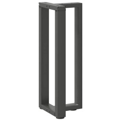 Pieds de table console en T, 2 pièces, anthracite, 38 x 25 x (72-73) cm, acier 
