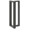 Pieds de table console en T, 2 pièces, anthracite, 38 x 25 x (72-73) cm, acier 