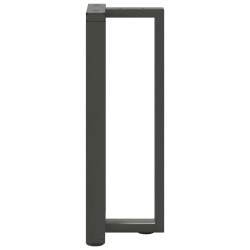 Pieds de table console en T, 2 pièces, anthracite, 38 x 25 x (72-73) cm, acier 