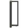 Pieds de table console en T, 2 pièces, anthracite, 38 x 25 x (72-73) cm, acier 