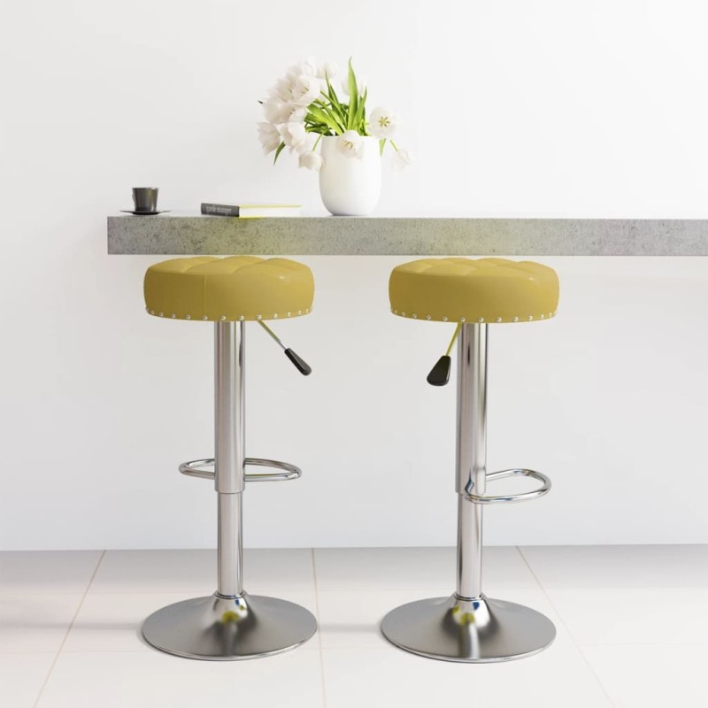 Tabourets de bar lot de 2 vert tissu Tabourets de bar lot de 2 vert tissu