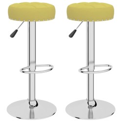 Tabourets de bar lot de 2 vert tissu 