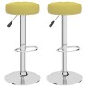 Tabourets de bar lot de 2 vert tissu 