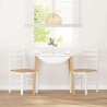 Chaises à manger 2 pcs blanc bois massif caoutchouc 