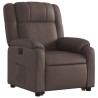 Fauteuil inclinable électrique marron similicuir 