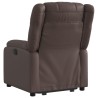 Fauteuil inclinable électrique marron similicuir 