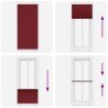 Store plissé rouge bordeaux 90x200 cm largeur du tissu 89,4 cm 