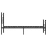 Cadre de lit métal sans matelas avec pied de lit noir 107x203cm 