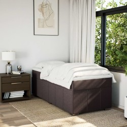 Sommier à lattes de lit avec matelas Marron foncé 90x200 cm 