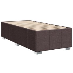 Sommier à lattes de lit avec matelas Marron foncé 90x200 cm 