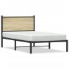 Cadre de lit en métal sans matelas chêne sonoma 107x203 cm 