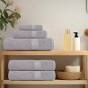 Serviettes de visage 2 pcs gris 30x30 cm 360 g/m² 100% coton 