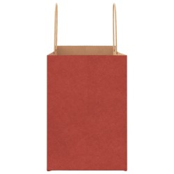 Sacs en papier 250 pcs avec poignées rouge 32x17x25 cm 