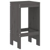 Ensemble de bar de jardin 5 pcs gris bois de pin massif 