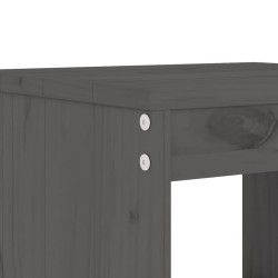 Ensemble de bar de jardin 5 pcs gris bois de pin massif 