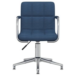 Chaise pivotante de bureau Bleu Tissu 