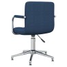 Chaise pivotante de bureau Bleu Tissu 