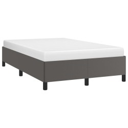 Cadre de lit sans matelas gris 120x190 cm similicuir 