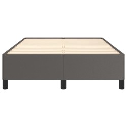 Cadre de lit sans matelas gris 120x190 cm similicuir 