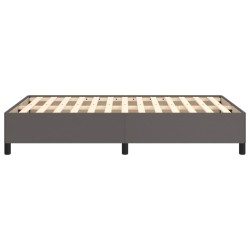 Cadre de lit sans matelas gris 120x190 cm similicuir 