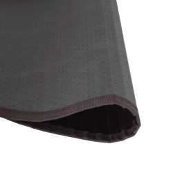 Tapis rond marron foncé 60 cm bambou 