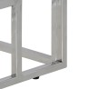 Table console argenté inox et bois de récupération massif 