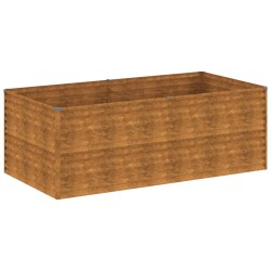 Lit surélevé de jardin 196x100x69 cm acier corten 
