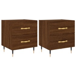 Tables de chevet 2 pcs chêne marron 40x35x47,5 cm 