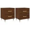 Tables de chevet 2 pcs chêne marron 40x35x47,5 cm 