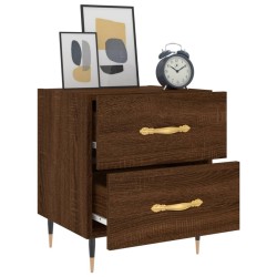 Tables de chevet 2 pcs chêne marron 40x35x47,5 cm 