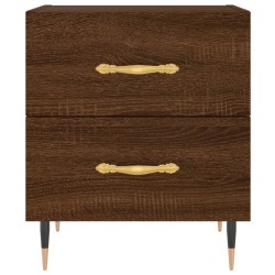 Tables de chevet 2 pcs chêne marron 40x35x47,5 cm 